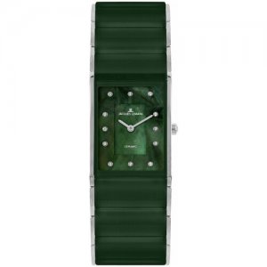 Наручные часы JACQUES LEMANS High Tech Ceramic, зеленый, серебряный. Цвет: зеленый