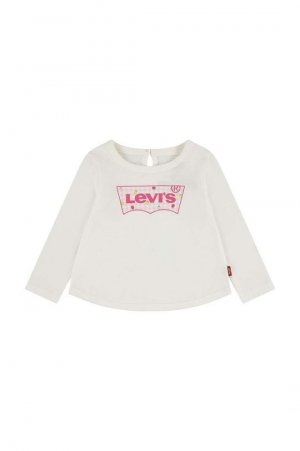 Levi's Детская хлопковая футболка с длинными рукавами LVG LS, бежевый Levi's