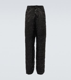 Широкие брюки из жатого атласа , черный Balenciaga