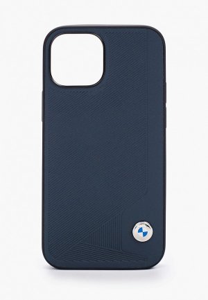 Чехол для iPhone BMW 13 mini, Signature Genuine leather Seat Debossed Hard Navy. Цвет: синий