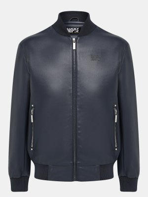 Кожаные куртки Armani Exchange. Цвет: темно-синий