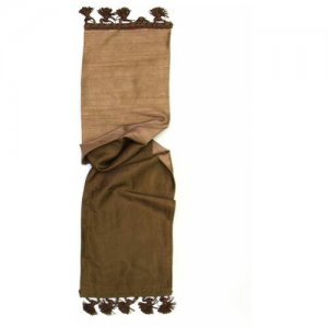 Шелковый шарф BASILE 20254. Цвет: бежевый/коричневый