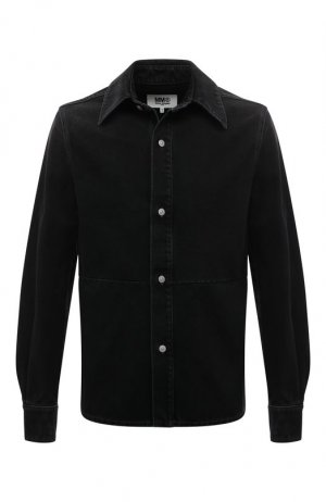 Джинсовая рубашка MM6. Цвет: чёрный