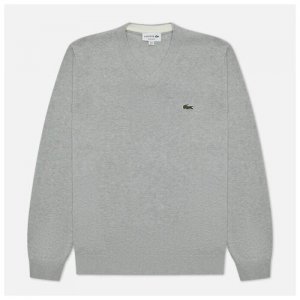 Мужской свитер Embroidered Croc Logo Organic Cotton серый , Размер L Lacoste. Цвет: серый