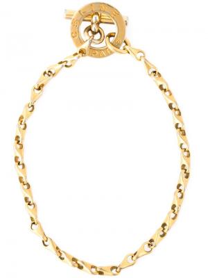 Цепочное ожерелье-чокер Céline Vintage. Цвет: металлический
