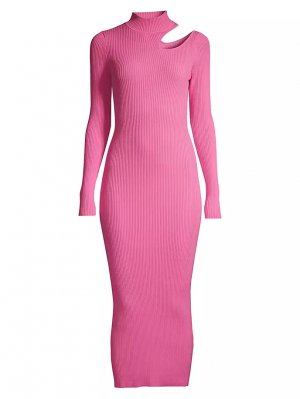 Трикотажное платье миди Ainsley с вырезами , цвет candy pink Bardot