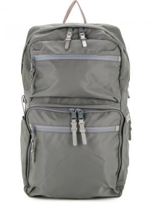 Нейлоновый саржевый рюкзак 210D As2ov. Цвет: серый
