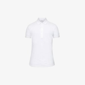 Sebastian рубашка-поло из хлопкового пике с короткими рукавами , белый Orlebar Brown