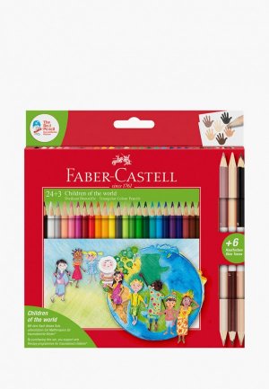 Набор карандашей Faber-Castell Дети мира, цветные, трехгранные, 30 цв.. Цвет: разноцветный