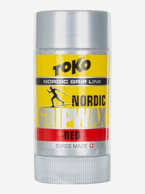 Мазь для лыж TOKO Nordic GripWax Red, Серебряный. Цвет: серебряный