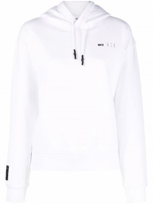 Logo-print cotton hoodie MCQ. Цвет: белый