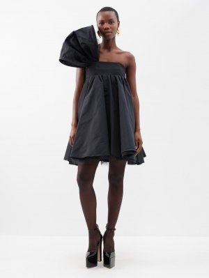 Платье мини из тафты с объемным бантом , черный Nina Ricci