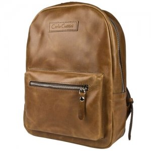 Рюкзак , натуральная кожа, коричневый Carlo Gattini. Цвет: коричневый
