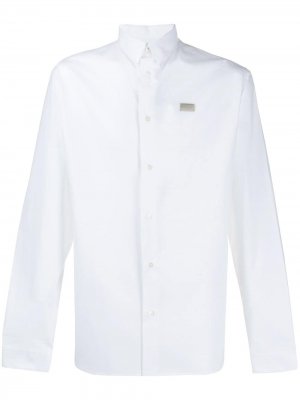 Рубашка с длинными рукавами и логотипом Philipp Plein. Цвет: белый
