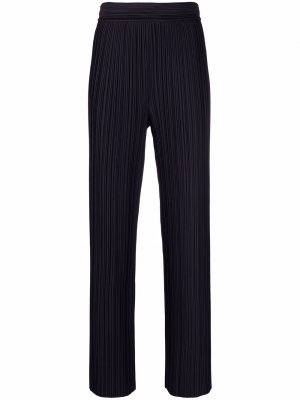 Шелковые брюки со складками Giorgio Armani. Цвет: синий