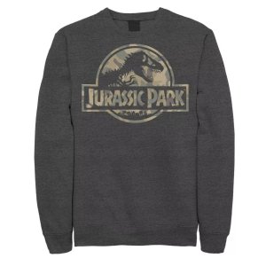 Мужской пуловер с камуфляжным логотипом «Парк Юрского периода» Licensed Character