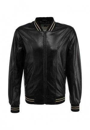 Куртка кожаная Tom Farr. Цвет: черный