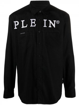 Джинсовая рубашка Iconic Plein Philipp. Цвет: черный