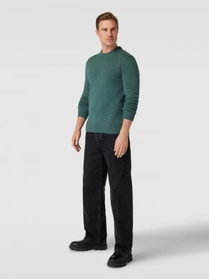 Вязаный свитер с круглым вырезом модель ГЕМО , зеленый Minimum. Цвет: зеленый