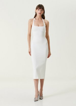 Белое платье-миди The Attico