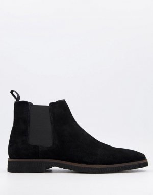 Черные замшевые ботинки челси -Черный цвет WALK LONDON