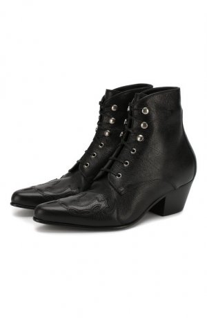Кожаные ботинки Andy Saint Laurent. Цвет: чёрный