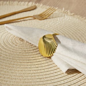 Кольцо для салфеток Brezza marina CozyHome. Цвет: золотой