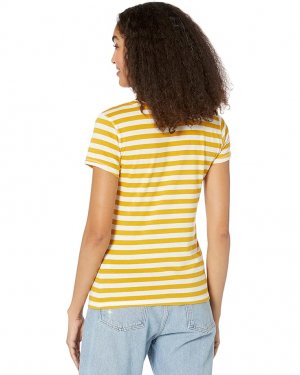 Рубашка U.S. POLO ASSN. Striped V-Neck Tee Shirt, цвет Dutchess Gold