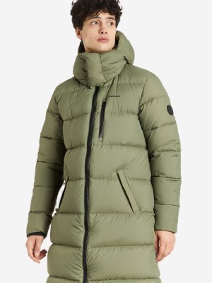 Пальто пуховое мужское , Зеленый, размер 48 Demix. Цвет: зеленый