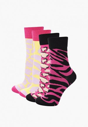 Носки 4 пары bb socks. Цвет: разноцветный