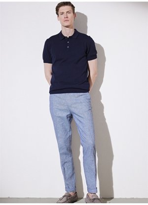 Мужские брюки узкого кроя темно-синего цвета Brooks Brothers