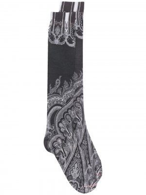 Носки с принтом пейсли Etro. Цвет: серый