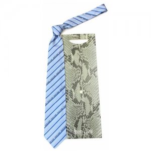 Светлый голубой галстук в полосочку под рубашку 824569 Roberto Cavalli. Цвет: голубой