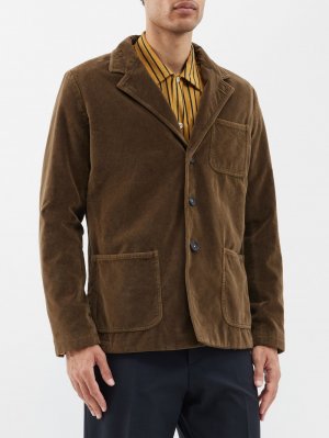 Бархатный пиджак baglietto , коричневый Massimo Alba