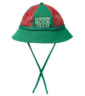 Солнцезащитная шляпа из хлопковой сетки с принтом, зеленый Mini Rodini
