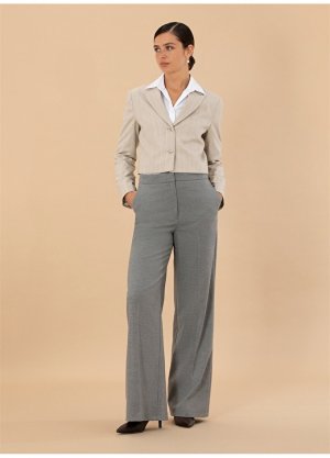 Серые женские брюки-клеш с высокой талией Pierre Cardin