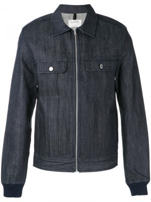 Джинсовая куртка-рубашка на молнии A.P.C.. Цвет: синий