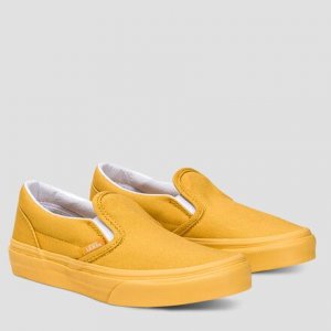 Классические туфли для скейтбординга без шнуровки — детские , цвет Ochre Vans
