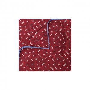 Шелковый платок Kiton. Цвет: красный