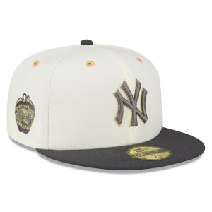 Мужская кепка New Era Белый/Темно-угольный York Yankees 1977 MLB All-Star Game Chrome 59FIFTY Облегающая шляпа