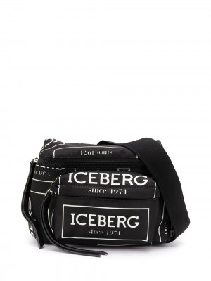 Поясная сумка с логотипом Iceberg. Цвет: черный