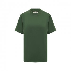 Хлопковая футболка Les Tien. Цвет: зелёный