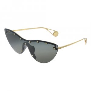 GG 0666S 001 Женские солнцезащитные очки «кошачий глаз» золотистый Gucci