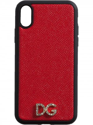 Чехол для iPhone с логотипом Dolce & Gabbana. Цвет: красный