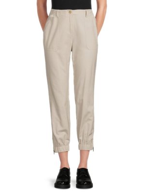 Однотонные брюки с высокой талией , цвет Stoney Beige Calvin Klein