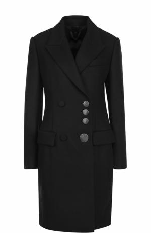 Двубортное шерстяное пальто Alexander Wang. Цвет: черный