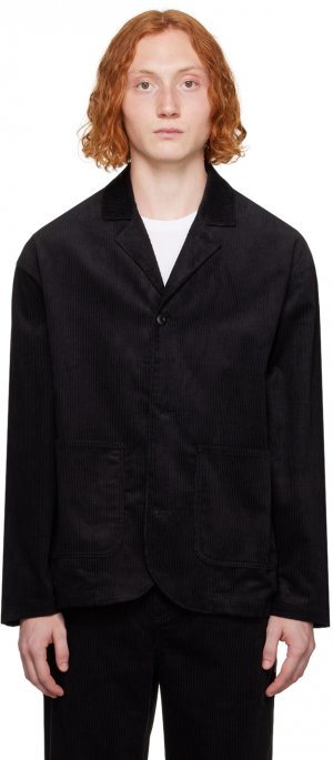 Черный пиджак с зубчатыми лацканами Uniform Experiment