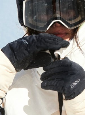Сноубордические перчатки ROXY Fizz Gore Tex. Цвет: true black
