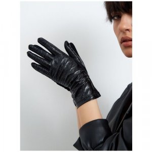 Перчатки , размер 6-7, черный Nadia Piskun. Цвет: черный