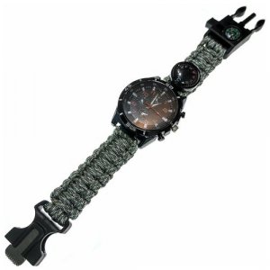 Наручные часы D26095-5 туристические кварцевые 6в1 (серый камуфляж), серый, черный HAWK. Цвет: серый/черный